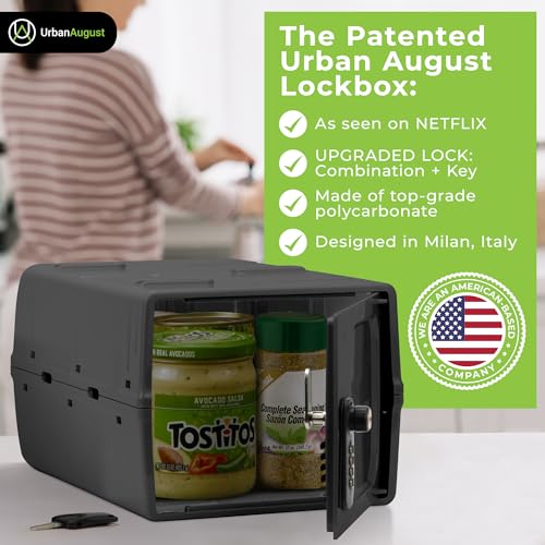 Urban August Keyed & Combination Lockbox - Graphite