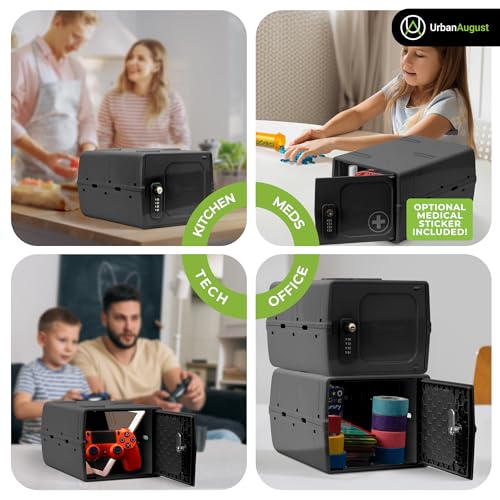 Urban August Keyed & Combination Lockbox - Graphite
