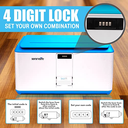 SereneLife 21 Gallon Lockable Storage Box
