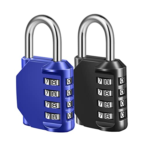 4-Digit Combination Padlock for School Lockers (2 Pack)