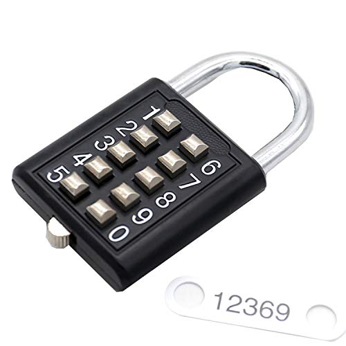 Tactile Button Combination Padlock for School Gear