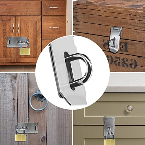 Stainless Steel Gate Lock Hasp Set - 2 Pieces