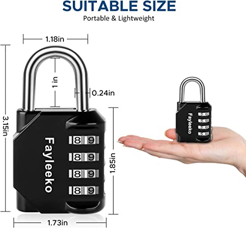 4-Digit Combination Padlock for School Lockers (2 Pack)