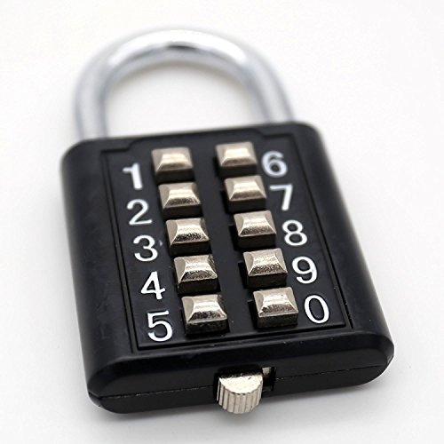 Tactile Button Combination Padlock for School Gear