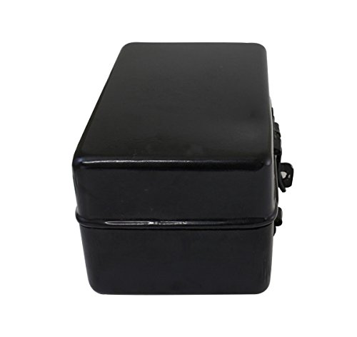 Secure Black Steel Lock Box for Valuables