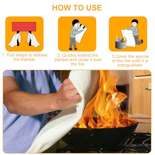 JT JUSTIME Fire Suppression Blanket for Emergencies