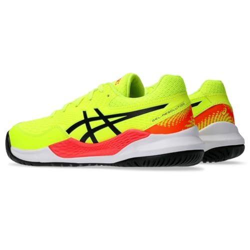 ASICS Kids' Gel-Resolution 9 Tennis Shoes, Yellow/Black