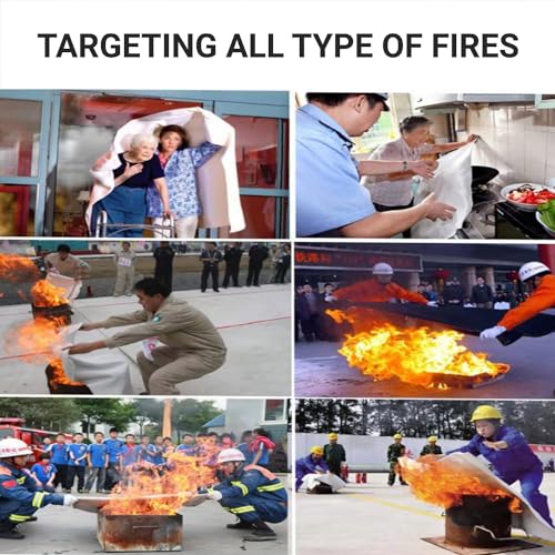 2 Pack Flame Retardant Fire Safety Blankets