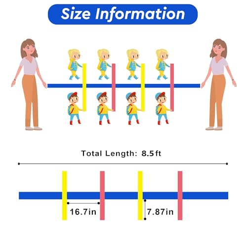 Kids Safety Walking Rope with 8 Handles
