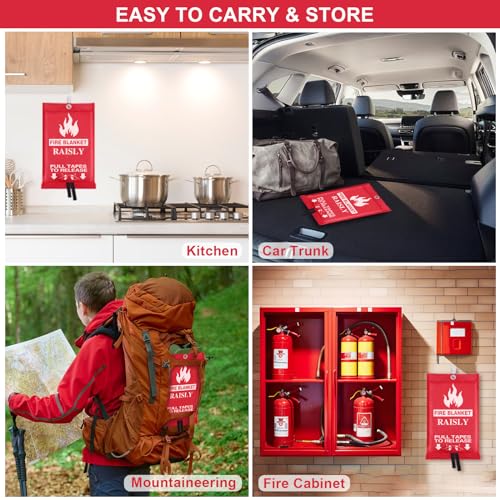 RAISLY 39'' Fire Blanket for Home & School