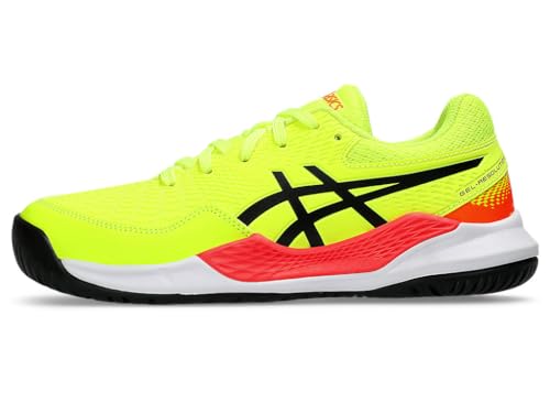 ASICS Kids' Gel-Resolution 9 Tennis Shoes, Yellow/Black