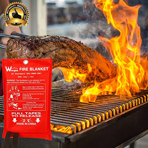 Wucgea Fire Blanket 6-Pack for Safety Use