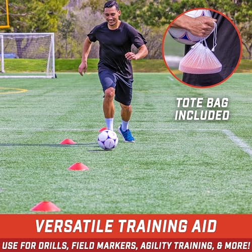 GoSports 20 Pack Red Agility Training Cones