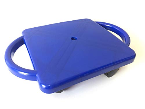 Plastic Scooter Board with Safety Handles - Blue