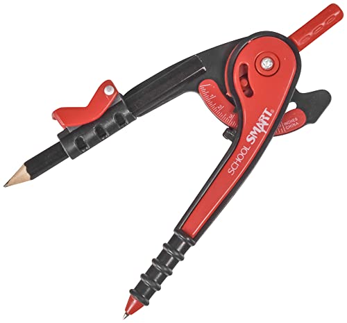 School Smart Safety Compass with Pencil, Black/Red