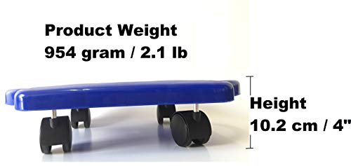 Plastic Scooter Board with Safety Handles - Blue