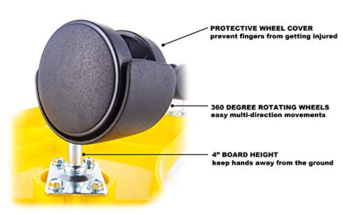 Plastic Scooter Board with Safety Handles - Blue