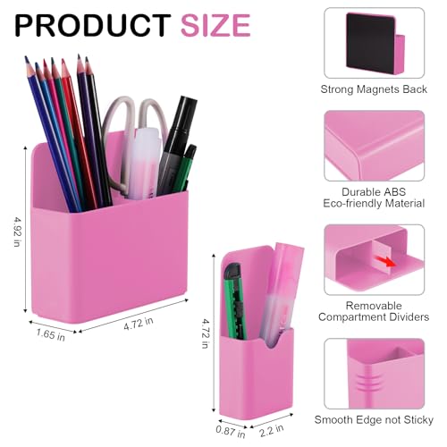 Magnetic Pen Holder - 2 Pack Organizer Set