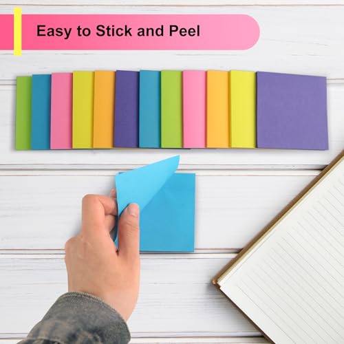 Colorful Sticky Notes - 12 Pads, 3"x3