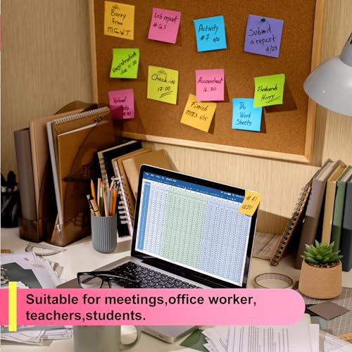 Colorful Sticky Notes - 12 Pads, 3"x3