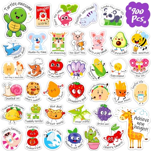 900PCS Cute Punny Teacher Reward Stickers