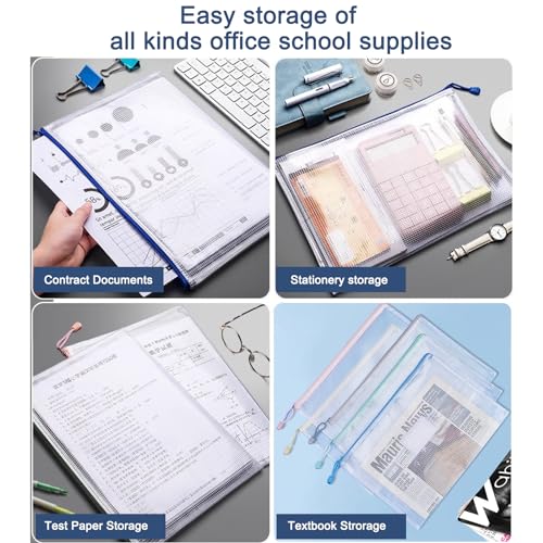 12-Pack Waterproof Zip Pouch Bags with Lanyards