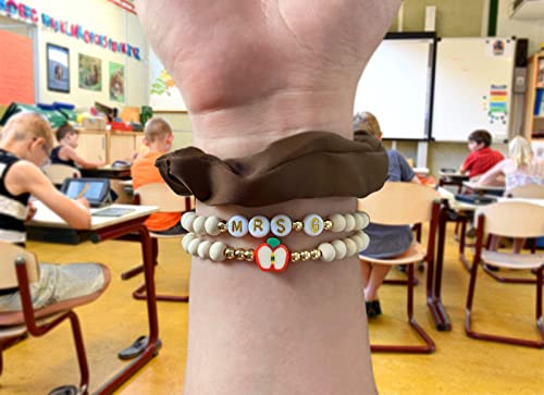 Personalized Teacher Appreciation Bracelet Gift for Women