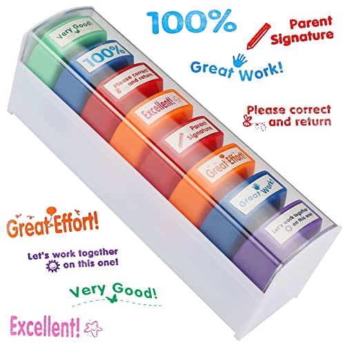 8-Piece Teacher Self-Inking Stamps Set
