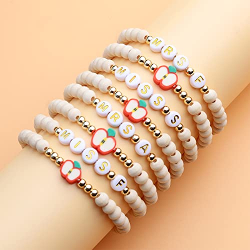 Personalized Teacher Appreciation Bracelet Gift for Women