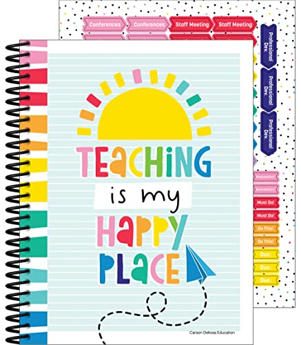 Carson Dellosa Boho Rainbow Teacher Planner 8"x11