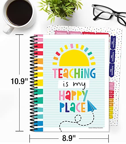 Carson Dellosa Boho Rainbow Teacher Planner 8"x11