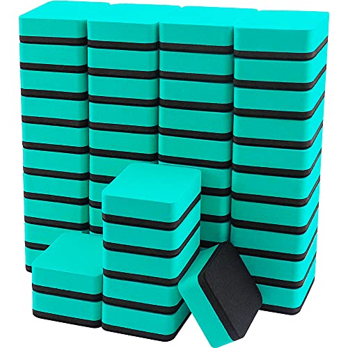 48-Pack Mini Magnetic Dry Erase Erasers - Green