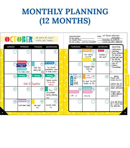 Carson Dellosa Boho Rainbow Teacher Planner 8"x11