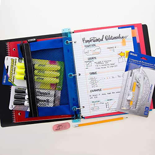 BAZIC Middle High School Supplies Kit, 65 Pieces