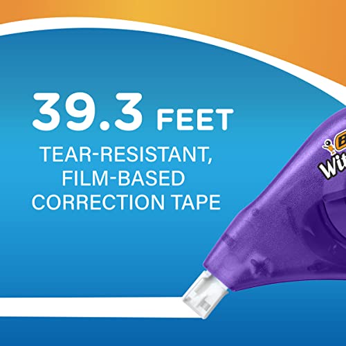 BIC EZ Correct Correction Tape, 4-Pack, 39.3 ft