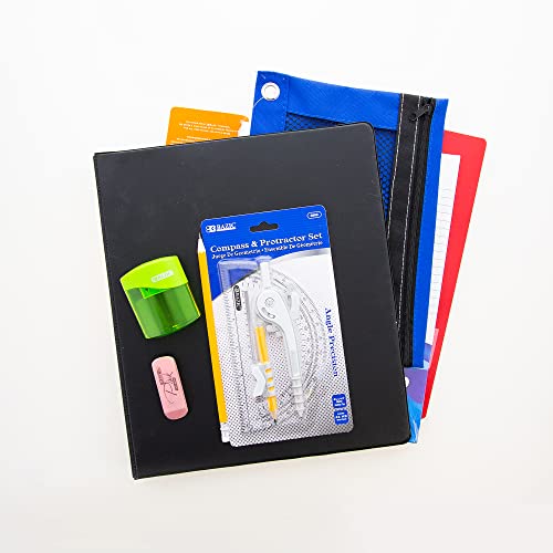 BAZIC Middle High School Supplies Kit, 65 Pieces