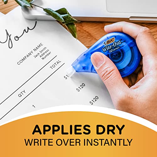 BIC EZ Correct Correction Tape, 4-Pack, 39.3 ft