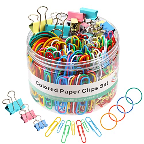 300-Piece Office Supply Set: Clips & Bands