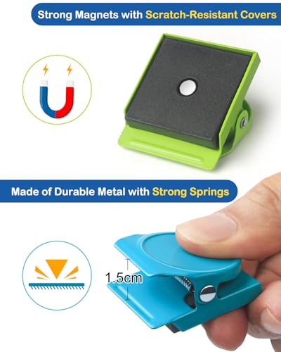 VICNOVA 24-Piece Magnetic Clip Set for School