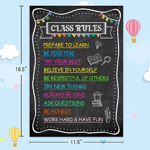 Inspiring Class Rules Poster for School Decor