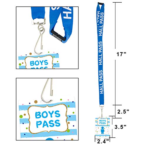 Set of 6 Hall Pass Lanyards for Teachers