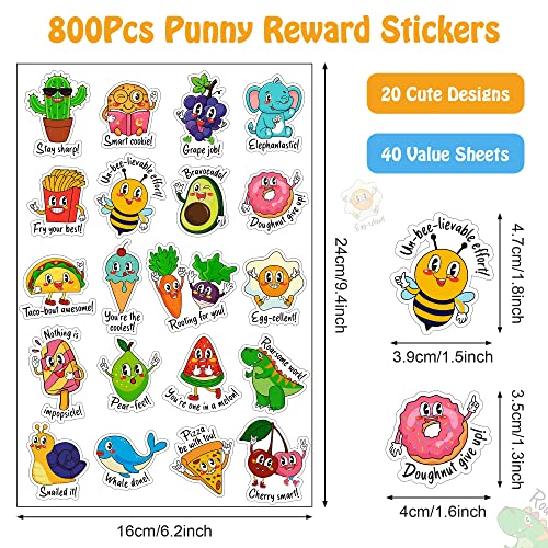 800PCS Motivational Teacher Stickers for Kids Classroom