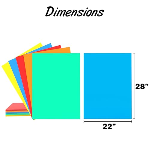 Assorted Colored Poster Board, 22x28, 100 Pack