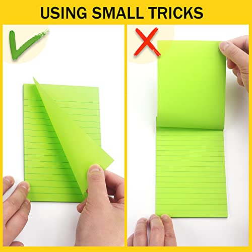 Bright 4x6 Lined Sticky Note Pads - 8 Pack