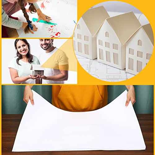 Glenmal 100 Sheets White Poster Board, 22x28 Inches