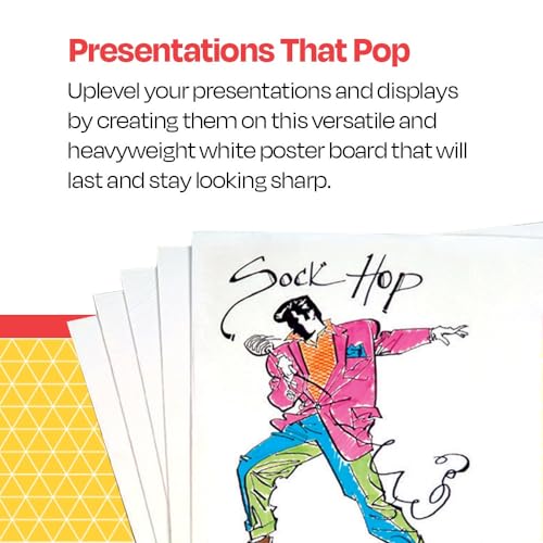 White Poster Boards, 22 x 28 Inches, 25-Pack