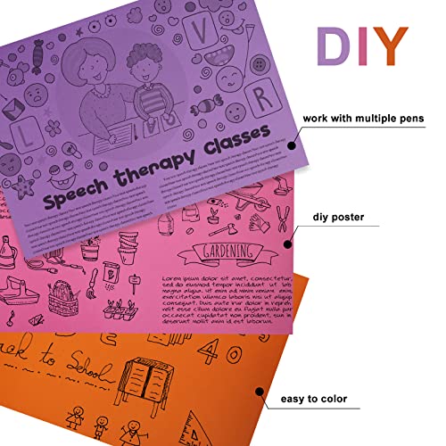 Assorted Neon A3 Poster Board - 50 Sheets