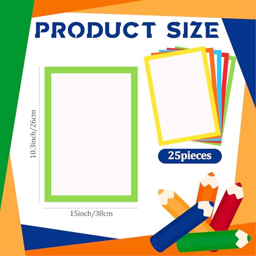 Rainbow Poster Board Set - 25 Colorful Sheets