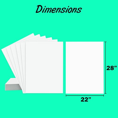 Bulk White Poster Board 22x28 - 100 Pack
