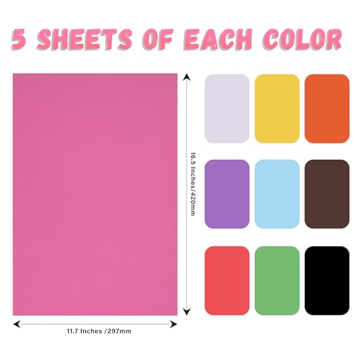 VinTS 50-Pack Colored Poster Boards for School Crafts